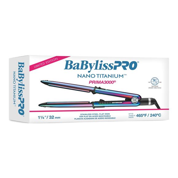 BaBylissPRO Nano Titanium Prima3000 1¼" Flat Iron Iridescent | BNTRB3000TUC - Picture 2 of 14